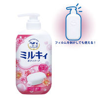 ミルキィボディソープ フローラルソープの香り ポンプ 550mL 牛乳石鹸 