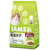 アイムス キャットフード 成猫用 毛玉ケア チキン 1.5kg（375g×小分け4袋）6袋 マース