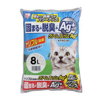 【猫砂】アイリスオーヤマ クリーン＆フレッシュ Ａｇ+  脱臭 固まる 銀イオン配合  KFAG-80 １袋（８L）