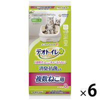 デオトイレ 複数ねこ用 １週間消臭・抗菌シート 8枚×6袋 猫砂 ユニ・チャーム