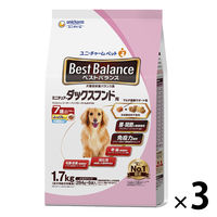 ベストバランス ドッグフード ふっくら仕立て 低脂肪 7歳から ミニチュアダックスフンド用 1.7kg（284g×6袋入）国産 3袋