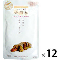 犬日和 ささみと牛肉 80g 12袋 こだわり国産！わんわん ドッグフード ウェット パウチ