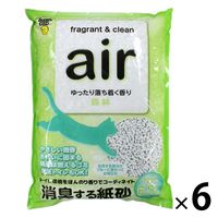 スーパーキャット air消臭する紙砂 森林 国産 6.5L 6袋