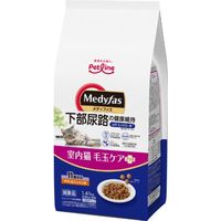 メディファス 毛玉ケアプラス 室内猫 11歳から チキン＆フィッシュ味 国産 1.41kg（235g×6袋）キャットフード ドライフード