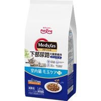 メディファス 毛玉ケアプラス 室内猫 1歳から チキン＆フィッシュ味 国産 1.41kg（235g×6袋）キャットフード ドライフード