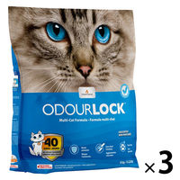 猫砂 オードロック 無香料 超高品質なネコ砂 8秒で固まる 消臭効果約40日 6kg 3袋