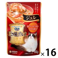 銀のスプーン 三ツ星グルメ ジュレ まぐろ・かつおにささみ添え 35g 16袋 キャットフード ウェット パウチ