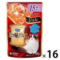 銀のスプーン 三ツ星グルメ 猫用 パウチ ジュレ まぐろ・かつおにしらす・かにかま添え ユニ・チャーム
