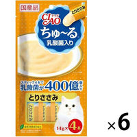 いなば CIAO チャオ ちゅーる キャットフード 猫 乳酸菌入り とりささみ 国産（14g×4本）6袋 ちゅ～る おやつ