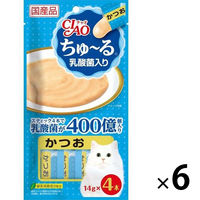 いなば CIAO チャオ ちゅーる キャットフード 猫 乳酸菌入り かつお 国産（14g×4本）6袋 ちゅ～る おやつ