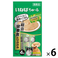 いなば ちゅーる 犬 とりささみ 総合栄養食 国産（14g×4本）6袋 ちゅ～る ドッグフード ウェット