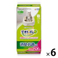 デオトイレ 消臭・抗菌シート 無香タイプ 大容量 20枚 6袋 猫砂 ユニ・チャーム