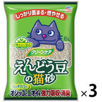 猫砂 クリーンケア えんどう豆の猫砂6L 無香 3袋 アース・ペット