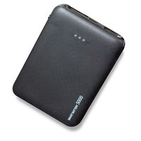モバイルバッテリー 5000mA USB-A×2 スマートバッテリー SMB5000 POCHE/BK ブラック 1個 リック