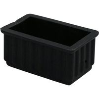 アイテック 光 イス脚キャップ黒 長角 24×45 BE-24-22 1セット(10個) 112-8075（直送品）