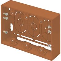 マサル工業 マサル ニュー・エフモール付属品 露出ボックス 3個用 浅型 ブラウン SFBA36 1個 121-6134（直送品）