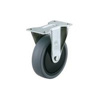 プレート式 固定 キャスター エラストマー 車輪径100mm SILENTタイプ SR型 取付寸法82×40 SR-100SEL 1個（直送品）