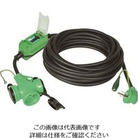 日動工業 日動 防雨型ポッキン延長ブレーカ L型ヘナポッキン 100V 漏電保護専用 10m PBWL-EB10-T 1本 162-0475（直送品）