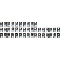 光 文字プレート キャリエーター白 数0 CL15W-0 1セット(5枚) 224-7647（直送品）