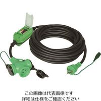 日動工業 日動 防雨型ポッキン延長ブレーカ 100V 過負荷漏電保護兼用 10m PBW-EK10-T 1本 162-2056（直送品）