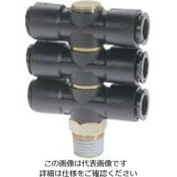 千代田通商 チヨダ フジトリプルバンジョー(樹脂) 12mm・R1/2 12R-04D3 1個 808-3234（直送品）
