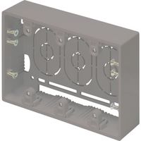 マサル工業 マサル ニュー・エフモール付属品 露出ボックス 3個用 浅型 グレー SFBA31 1個 122-0891（直送品）