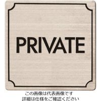 光 ステンレスサインプレート PRIVATE FS893-12 1枚 225-2296（直送品）