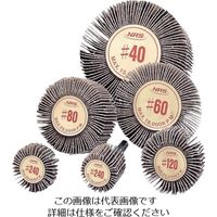 ニューレジストン NRS 軸付ペーパー多羽根ホイール ミニフラップホイル 25×25×6 #100 MFL2525-100 1セット(5枚)（直送品）
