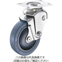 ハンマーキャスター ハンマー オールステンレスクッション旋回式ゴム車輪100mm 線径2.8mm 940S0E-FR100S28 1個（直送品）