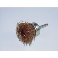 柳瀬 ヤナセ 軸付カップブラシ 鋼線メッキ 50x25x6x35 BKMCJ-50 1セット(5個) 812-3896（直送品）