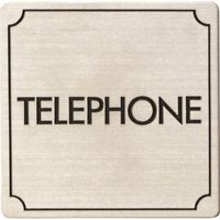 光 ステンレスサインプレート TELEPHONE FS893-13 1枚 224-5992（直送品）