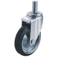 ねじ込み式 自在 キャスター ゴム 車輪径125mm Jタイプ SJT型 ネジ寸法M20×40ピッチ2.5 SJT-125W-M20-40（直送品）