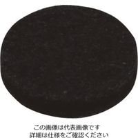 光 硬質フェルトバラ ブラック 25mm丸 B-PQ25-1 1セット(400個) 215-7399（直送品）