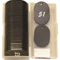 光 クロークチケット用ナンバーチケット 黒 51~100 KF71-3 1箱(50枚) 216-2222（直送品）