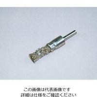 柳瀬 ヤナセ 軸付エンドブラシ 鋼線メッキ 20x30x6x25 BKME-20 1セット(10個) 812-3902（直送品）