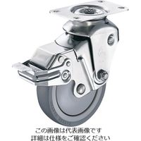 ハンマー オールステンレスクッションキャスター旋回式ウレタン車輪125mm SP付 814