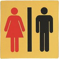 光 真鍮サインプレート 男女マーク LG1112-11 1枚 224-9198（直送品）