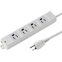 延長コード 電源タップ 5m 3P（ピン） 4個口 マグネット グレー TAP-KS4-5 サンワサプライ 1個（直送品）