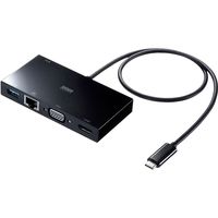 ドッキングステーション　Type-C×1　USB3.0×1　HDMI×1　ミニD-sub×1　RJ-45×1　USB-3TCH30BK　サンワサプライ　1個