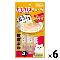 いなば CIAO チャオ ちゅーる 猫 まぐろ＆国産真鯛（14g×4本）6袋 ちゅ～る キャットフード 猫用 おやつ