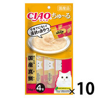 いなば CIAO チャオ ちゅーる 猫 まぐろ＆国産真鯛（14g×4本）10袋 ちゅ～る キャットフード 猫用 おやつ