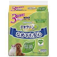 デオクリーン ノンアルコール除菌 ウェットティッシュ 詰め替え 60枚 3個