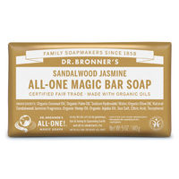 ドクターブロナー マジックソープバー（magic soap） 石鹸 サンダルウッド＆ジャスミン 140g ネイチャーズウェイ