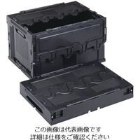 岐阜プラスチック工業 リス 導電性折りたたみコンテナーCFーS51A 黒 CFE-S51A-BK 1個 821-9155（直送品）