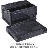 岐阜プラスチック工業 リス 導電性折りたたみコンテナーCFーS41A 黒 CFE-S41A-BK 1個 821-9154（直送品）