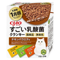 いなば CIAO チャオ 猫 すごい乳酸菌クランキー チキンバラエティ 総合栄養食 国産（20g×10袋）1個 キャットフード