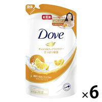 ダヴ(Dove) ボディウォッシュ(ボディソープ) オレンジ＆ティアラフラワー 詰め替え 360g 6個
