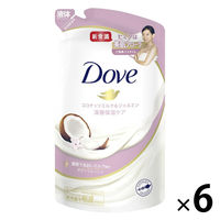 【アウトレット】ダヴ(Dove) ボディウォッシュ(ボディソープ) ココナッツミルク＆ジャスミン 詰め替え 340g 6個
