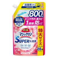 バスマジックリン 泡立ちスプレー スーパー泡洗浄 アロマローズ 詰替 800ml 花王 浴室用洗剤