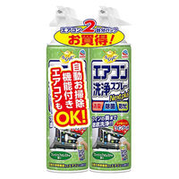 カビ取り 掃除 らくハピ エアコン洗浄スプレー Nextplus フレッシュフォレストの香り 420ml 1パック（2本） アース製薬